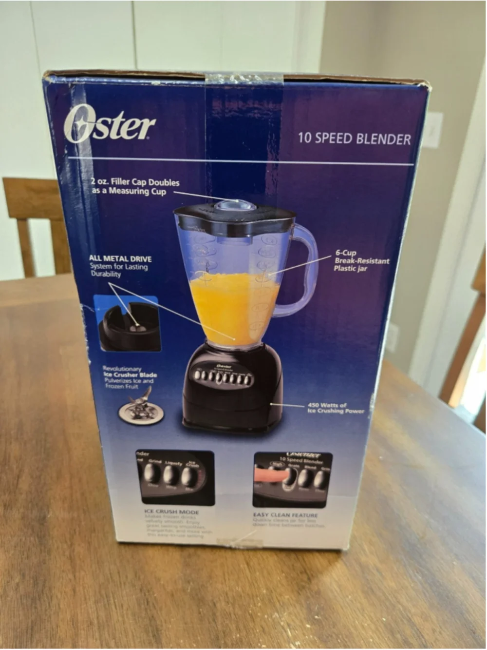 Oster Simple Blend 10 Speed Blender Black 450W 6-Cup Plastic Jar 6706 NEW SEALED